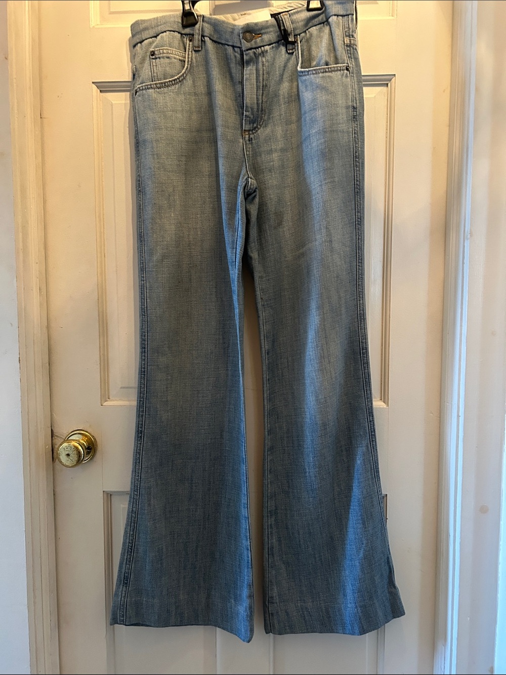 Zara Light Wash Women's Flared Jeans - Blue - Picture 1 of 10